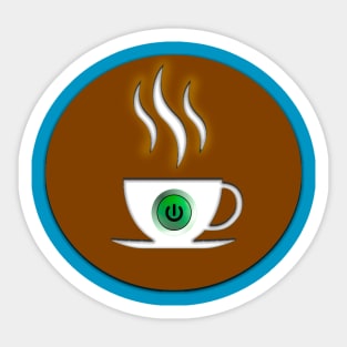 Power up with coffee Sticker